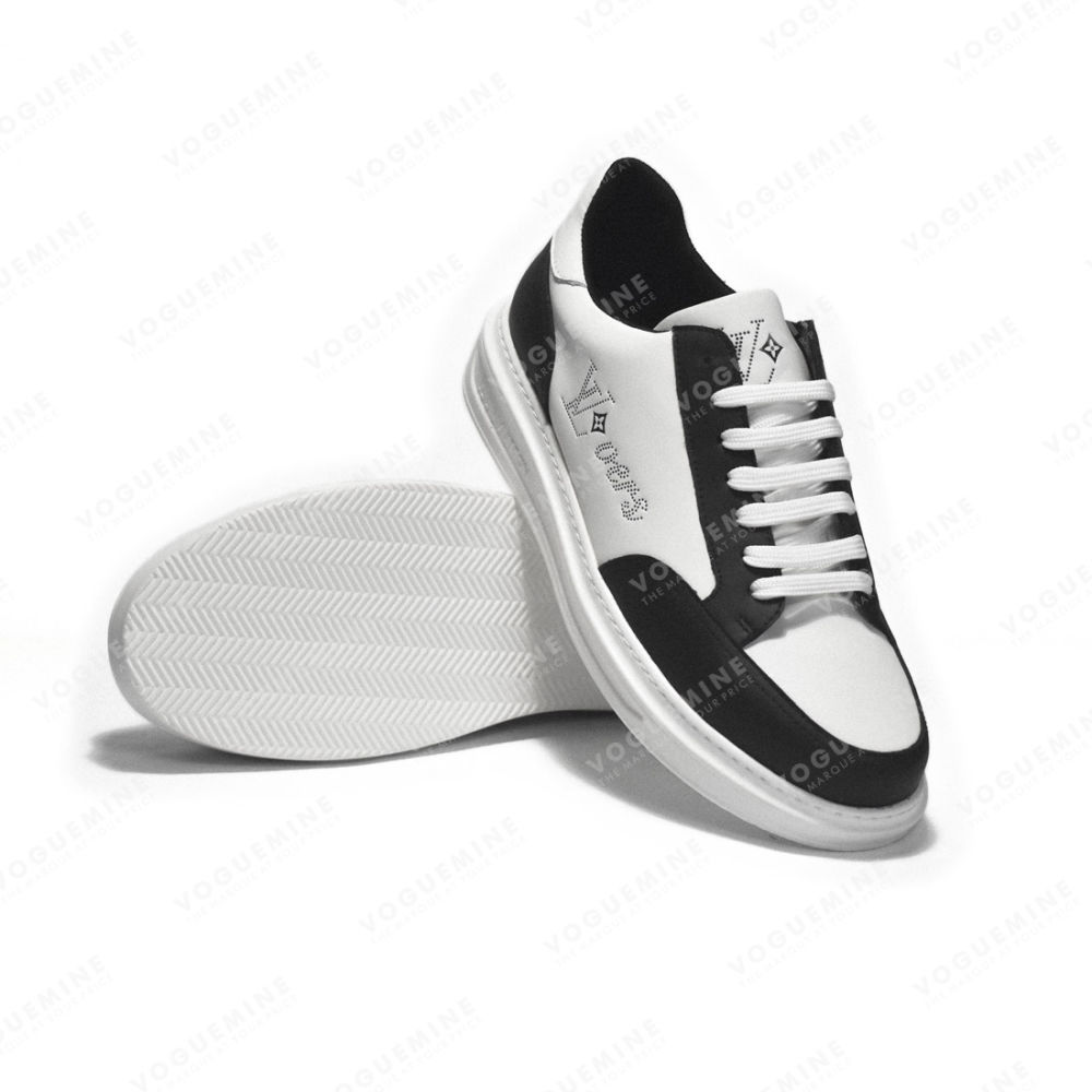 Louis Vuitton White & Black Premium Quality Sneakers-5