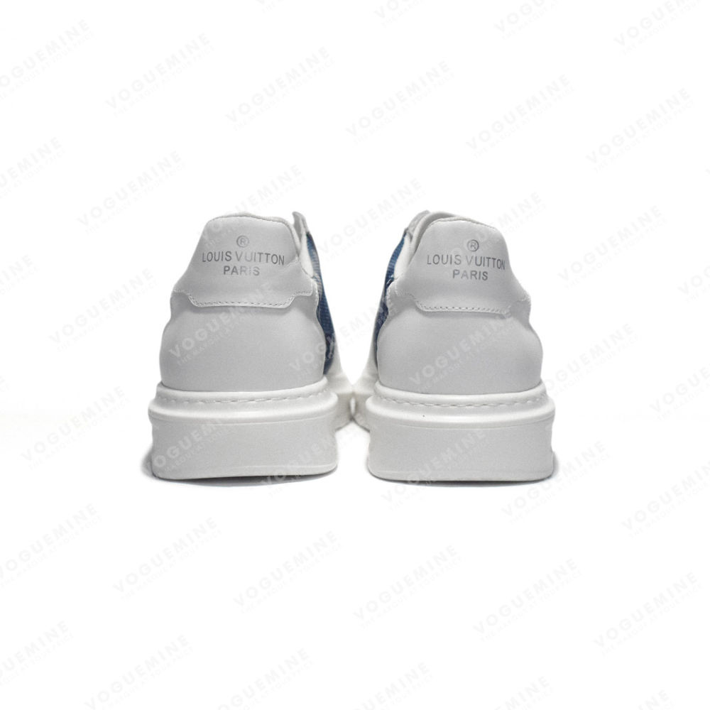 Louis Vuitton White & Blue Premium Quality Sneakers-4