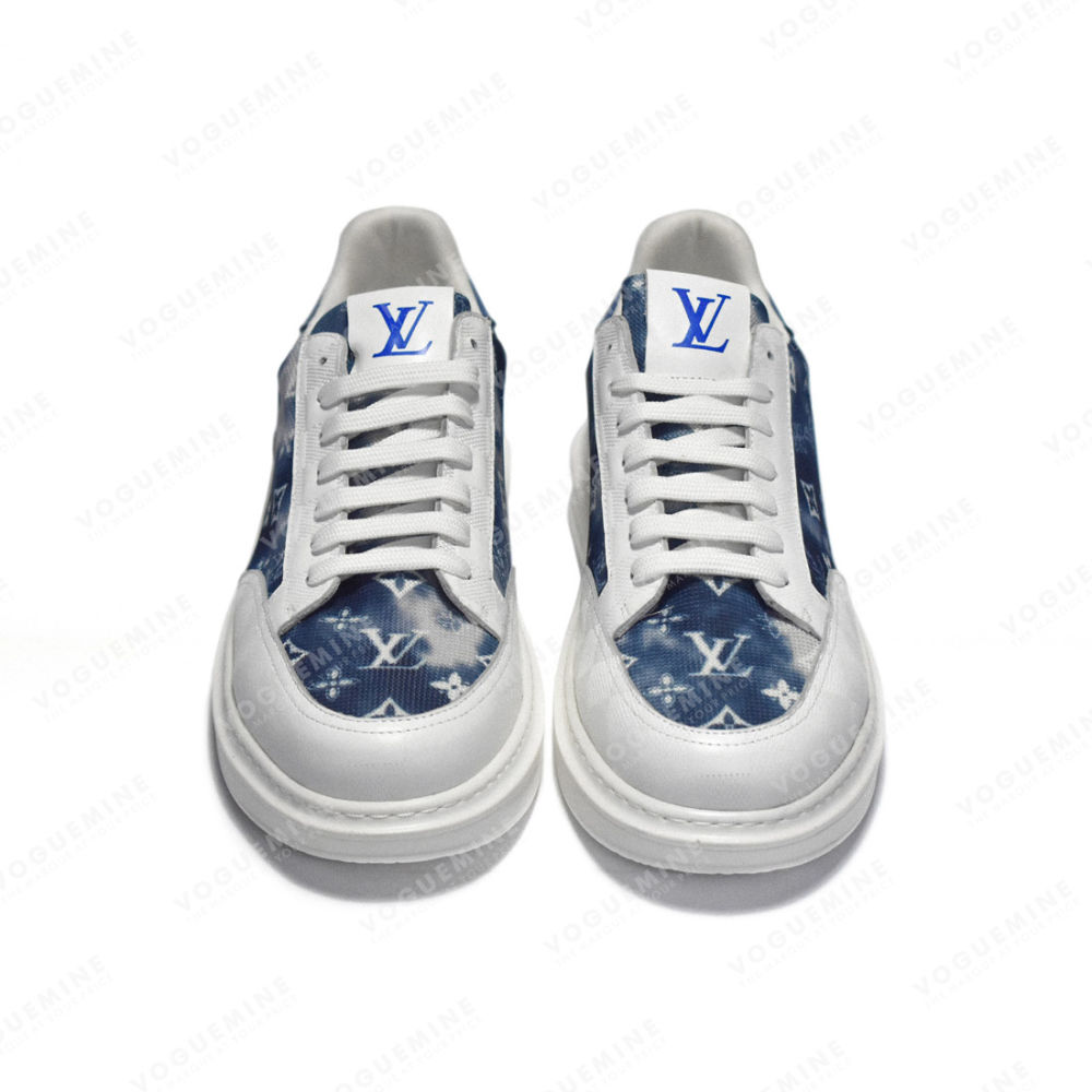 Louis Vuitton Monogram White & Blue Premium Sneakers-3