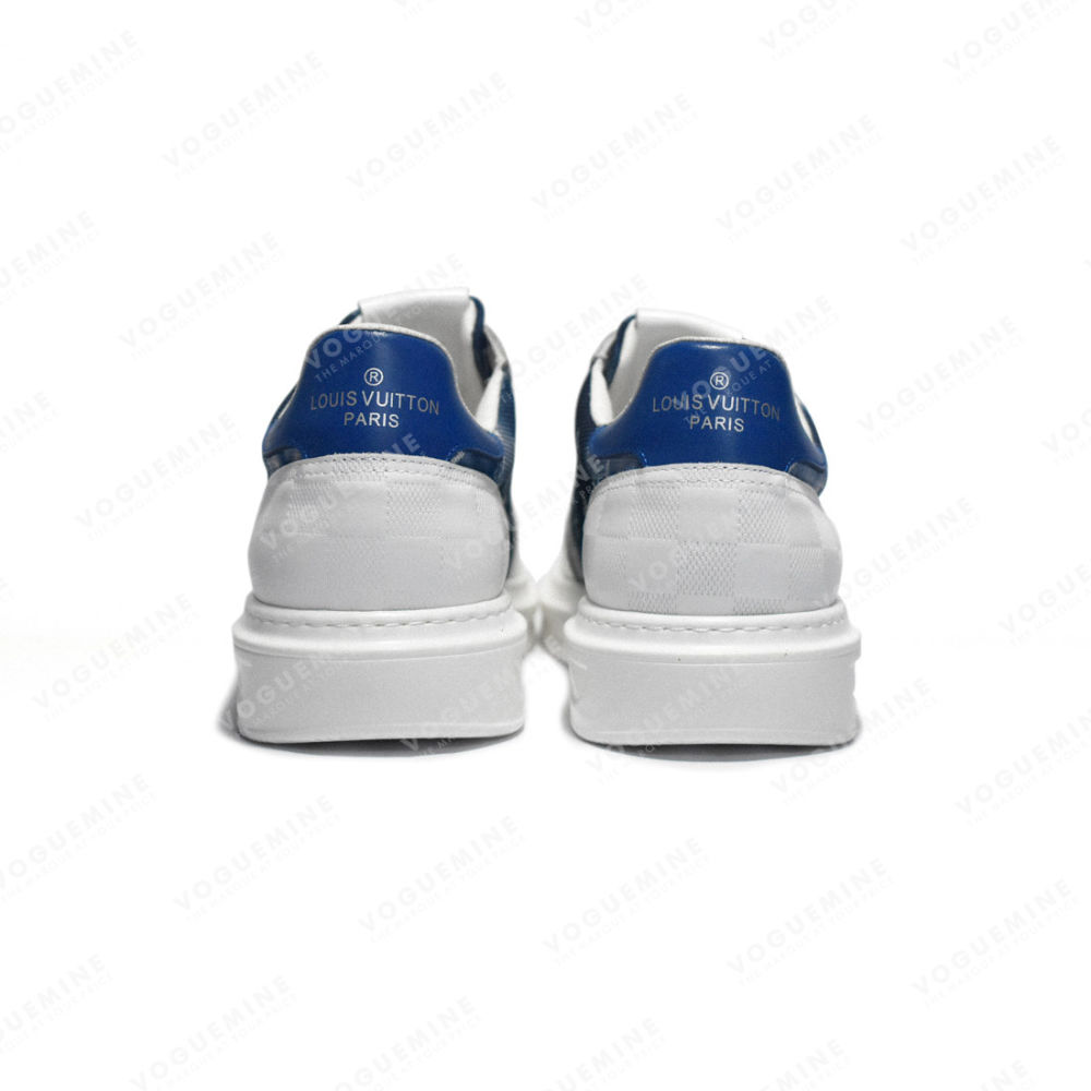 Louis Vuitton Monogram White & Blue Premium Sneakers-4