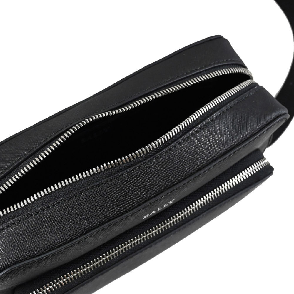 Bally Black Premium Front Pocket Cross Body Zipper Bag-2
