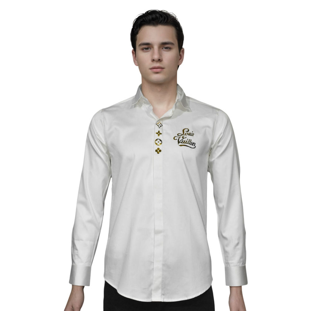 Louis Vuitton White Premium Quality Shirt-6