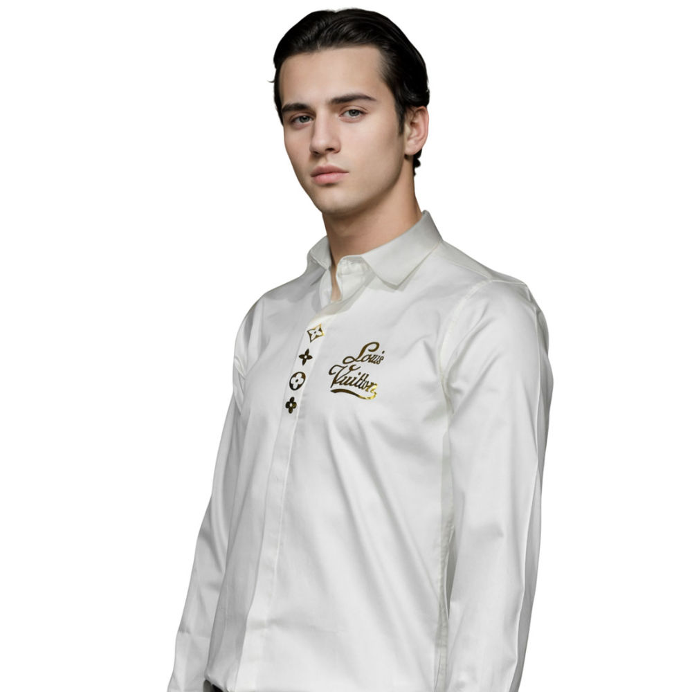 Louis Vuitton White Premium Quality Shirt-2