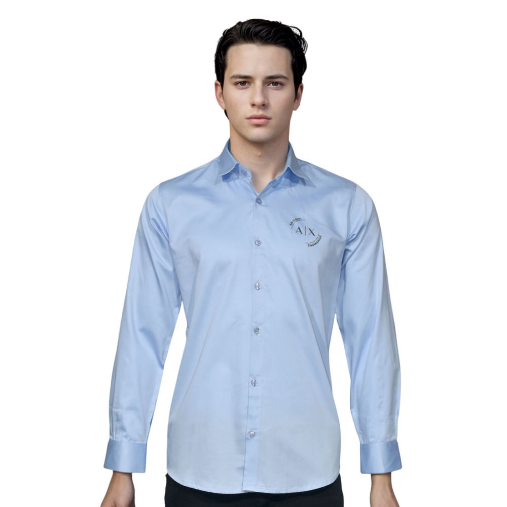 Armani Exchange Sky Blue Premium Quality Shirt-6