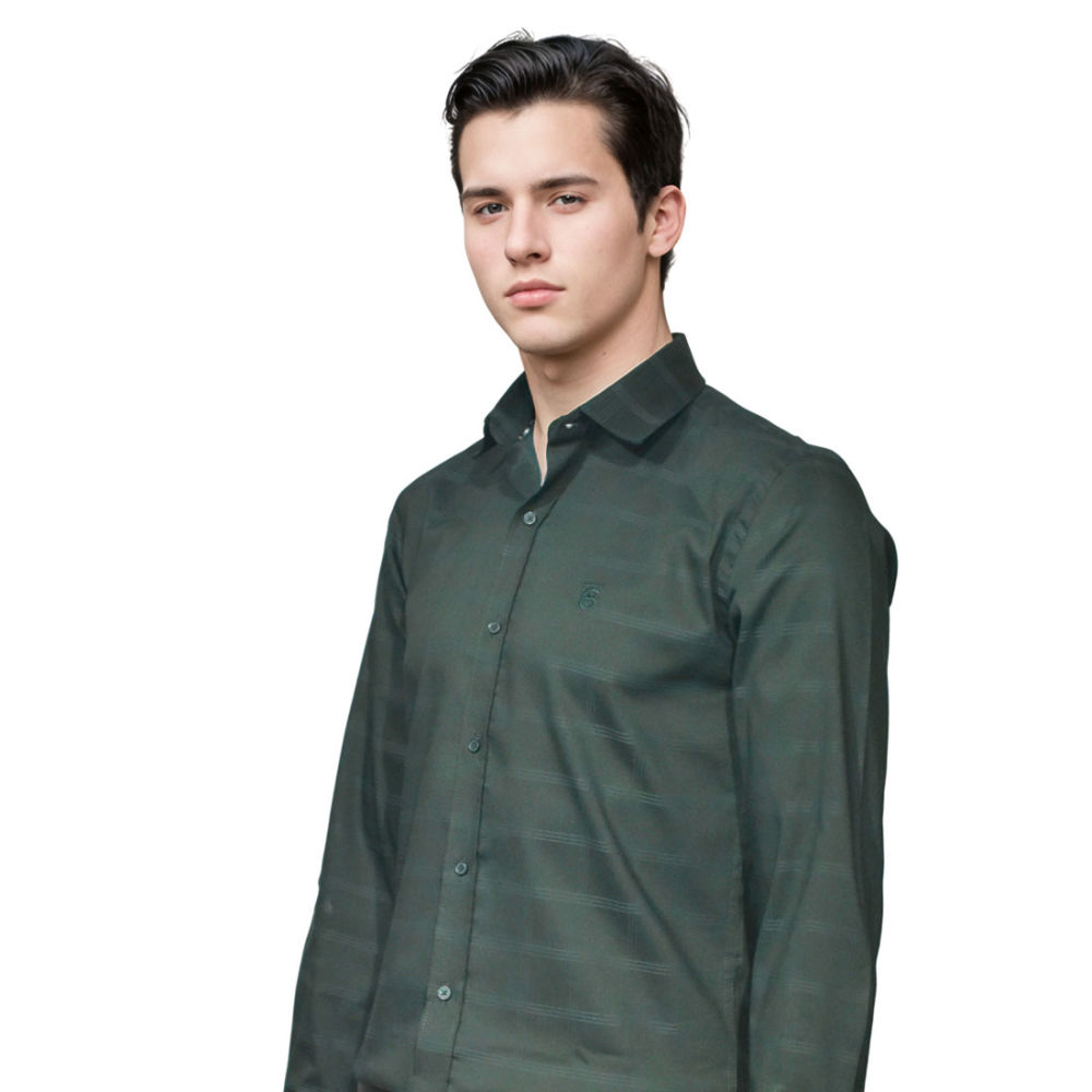 Burberry Dark Green Premium Quality Shirt-2