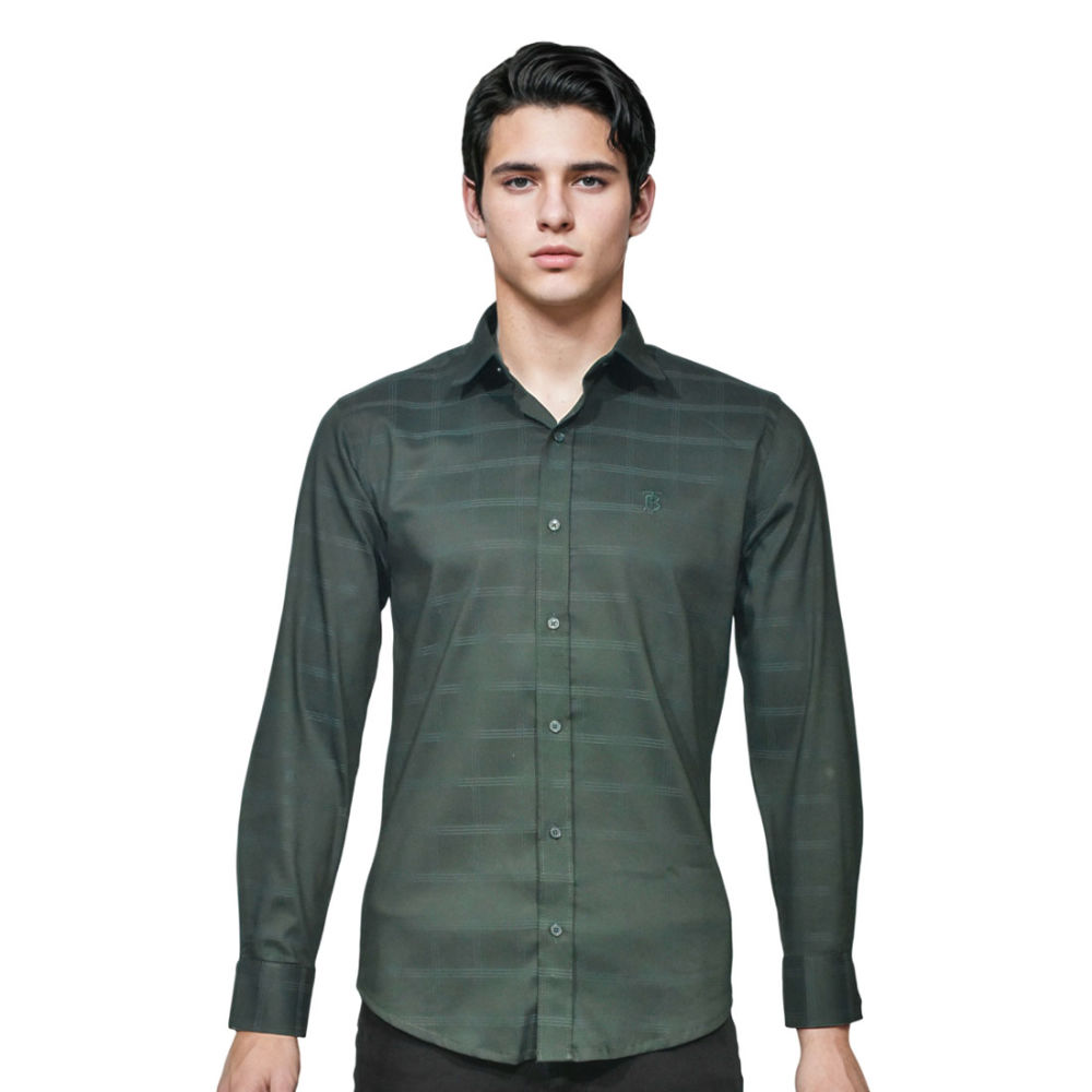 Burberry Dark Green Premium Quality Shirt-6
