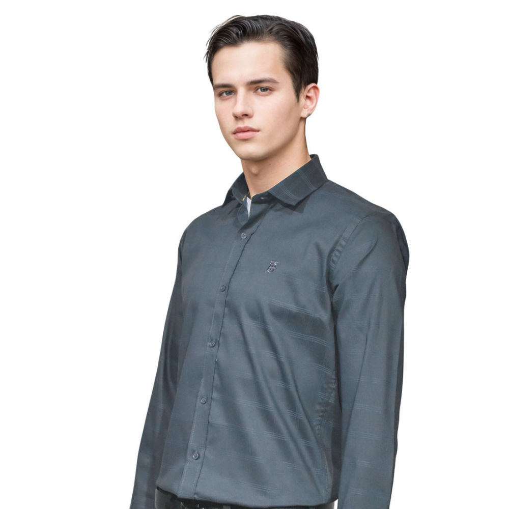 Burberry Light Navy Blue Premium Quality Shirt-2