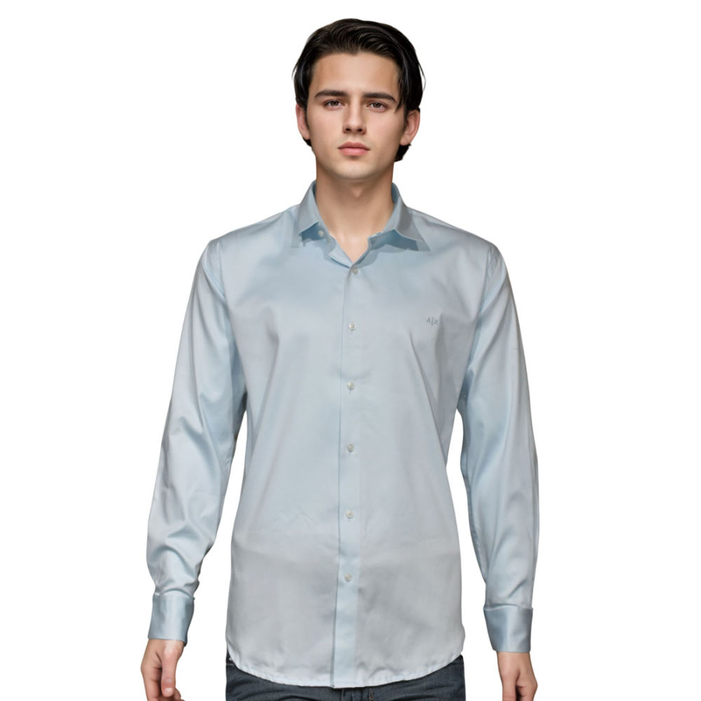 Armani Exchange Sky Blue Premium Quality Shirt-thumb-6