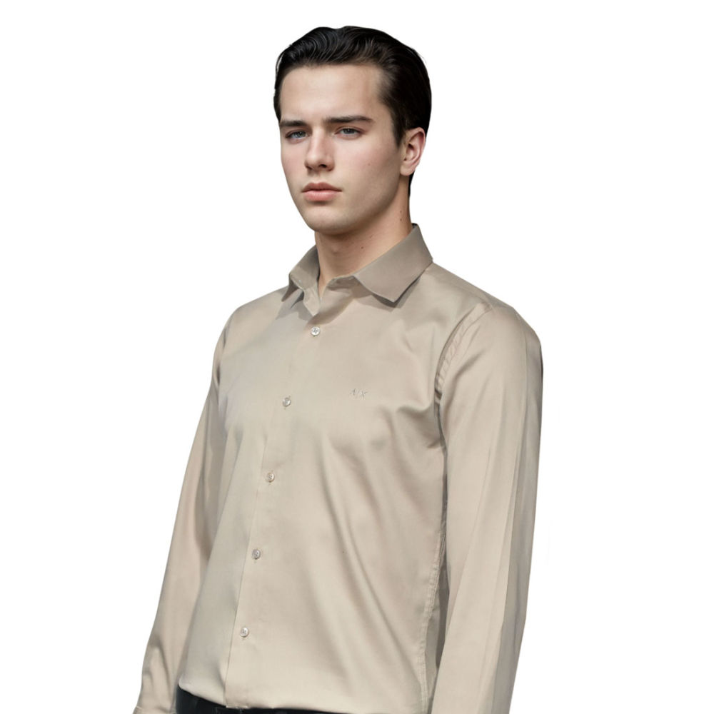 Armani Exchange Light Brown Premium Quality Shirt-thumb-2