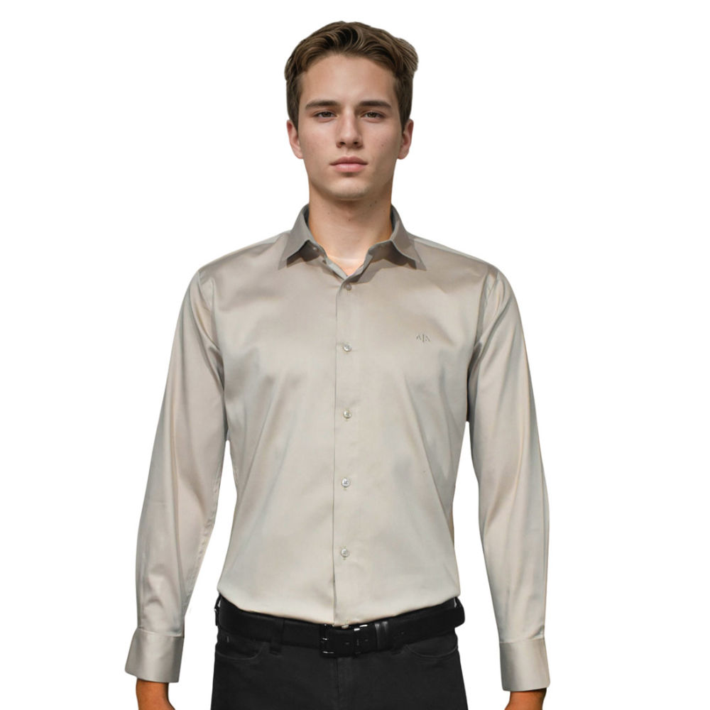 Armani Exchange Light Brown Premium Quality Shirt-thumb-0