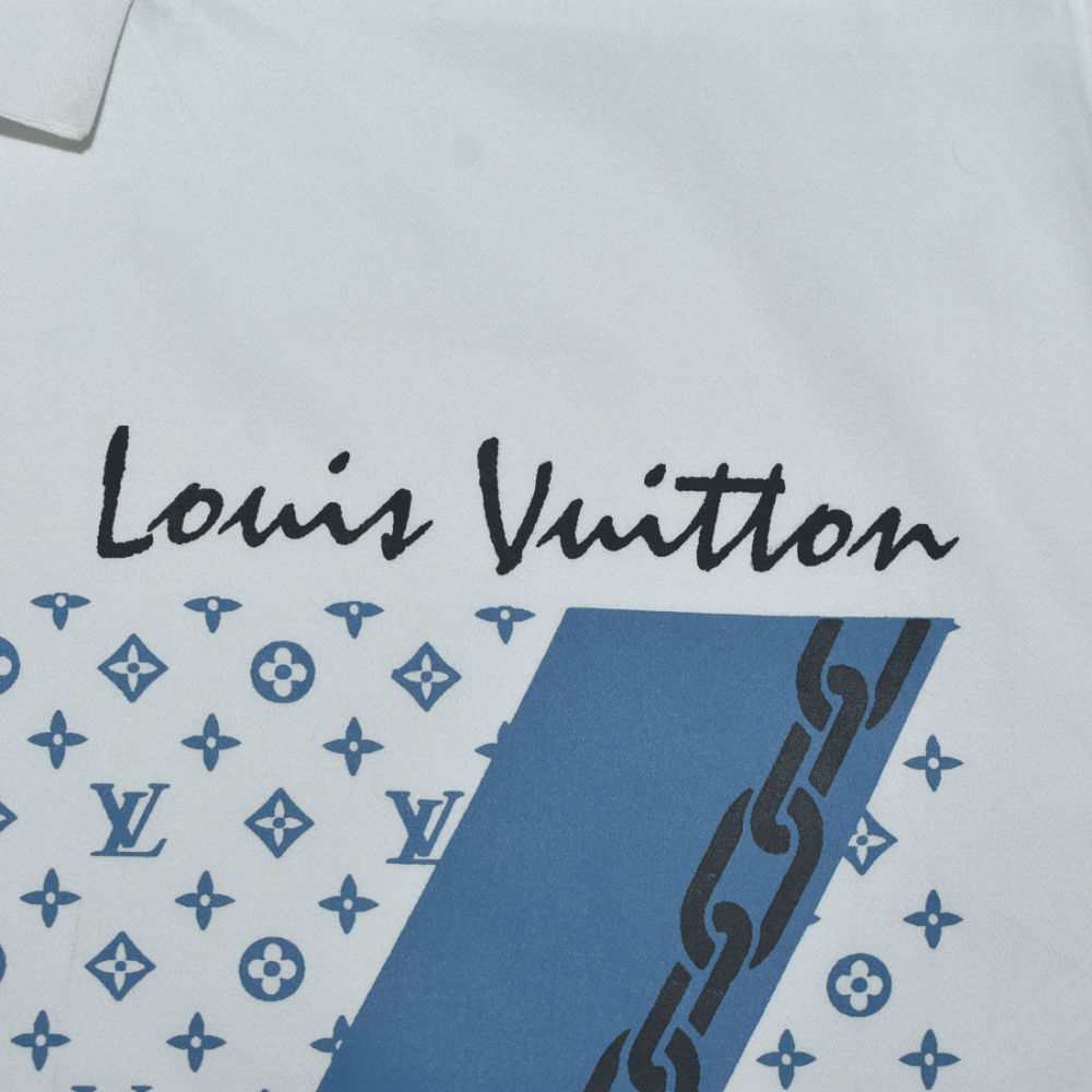 Louis Vuitton White Premium Quality Shirt-3