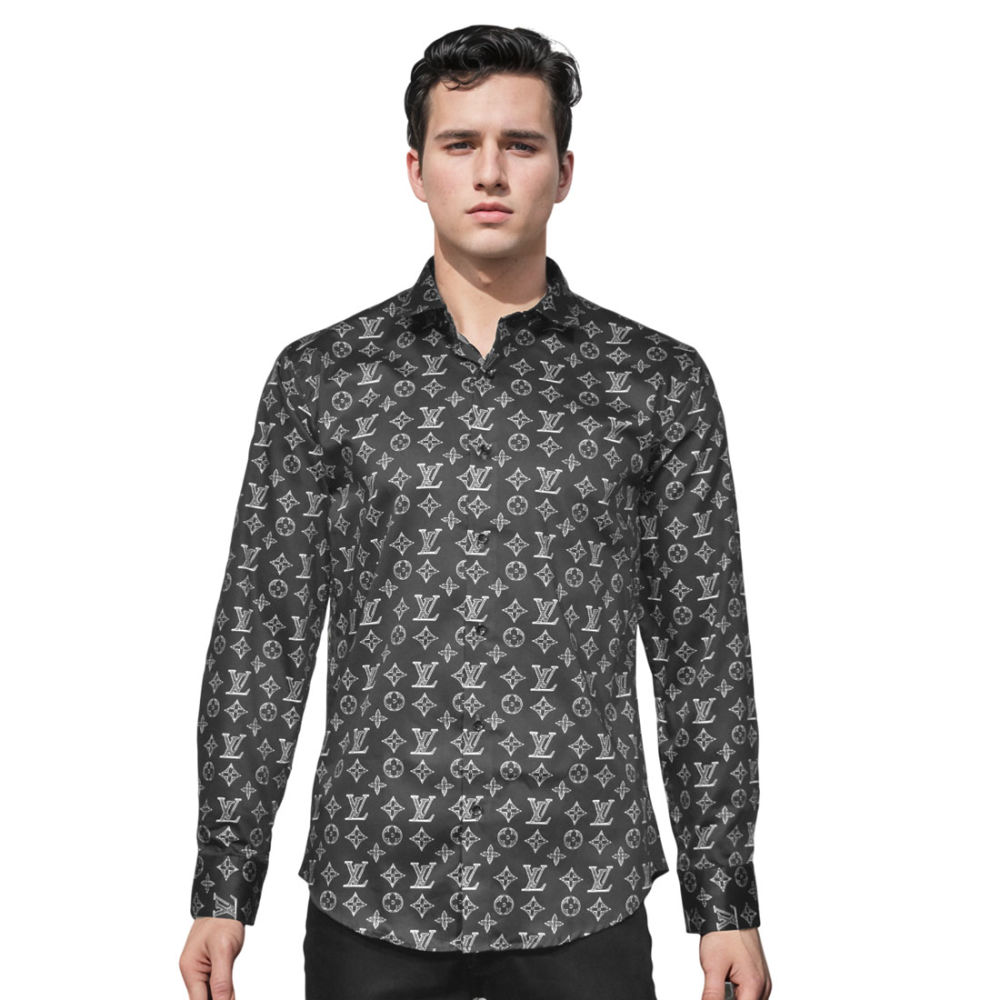 Louis Vuitton Black Premium Quality Shirt-6