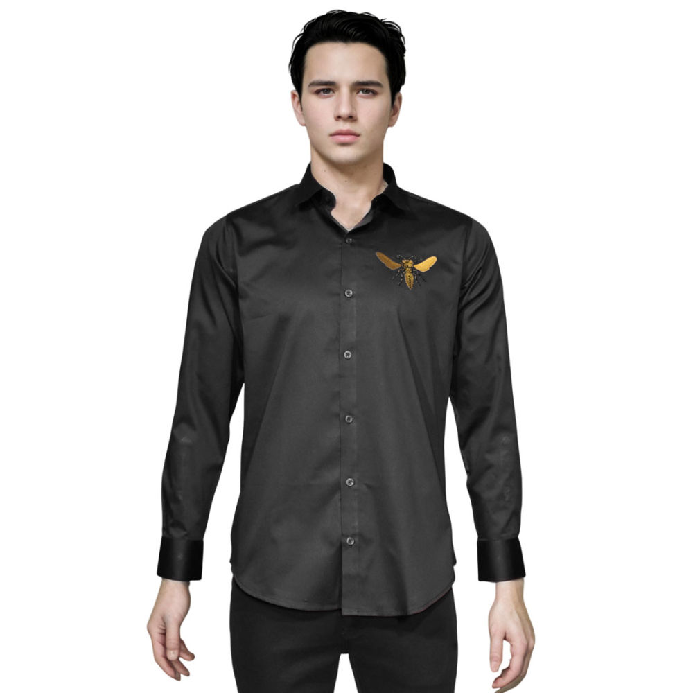 Gucci Black Bee Printed Premium Quality Shirt-6