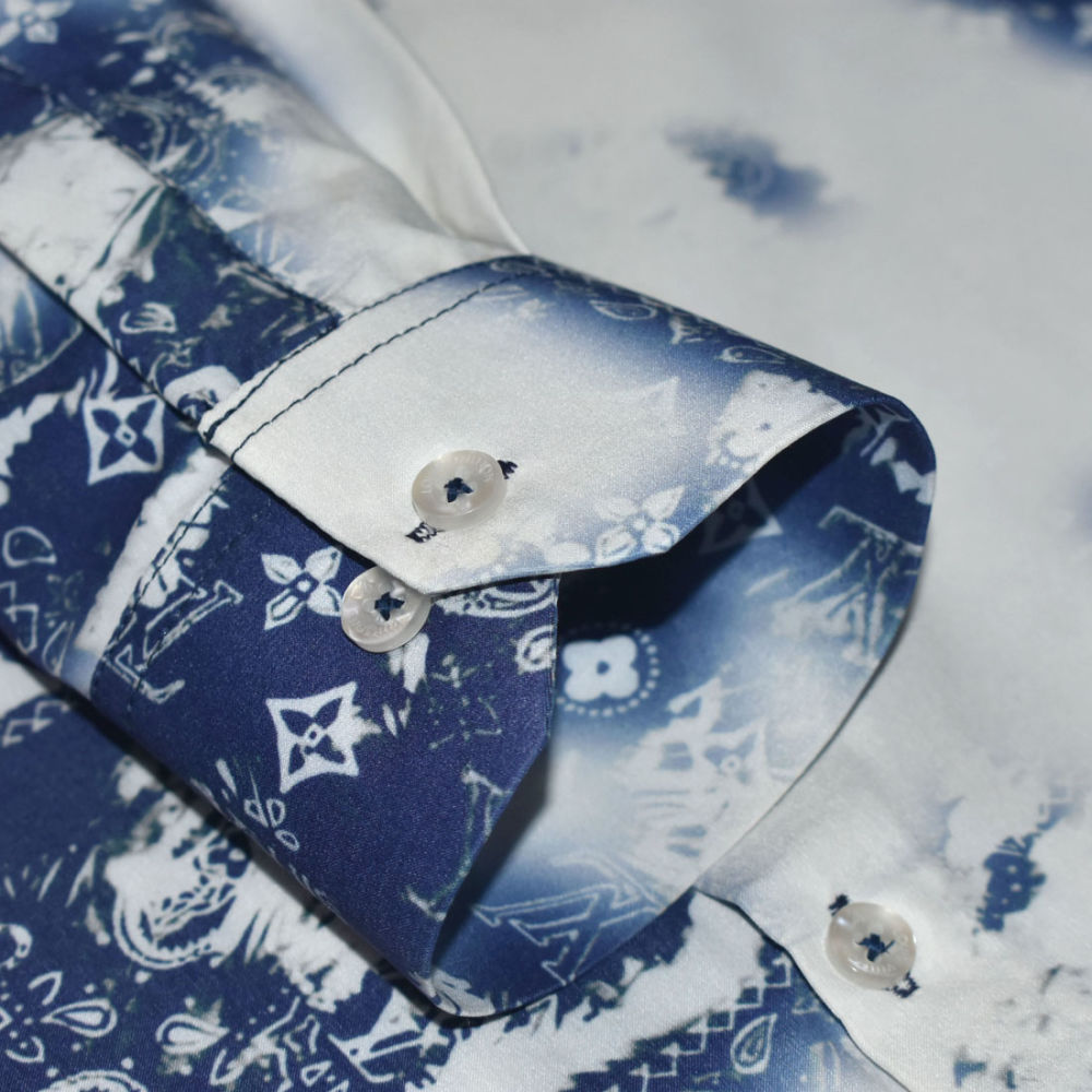 Louis Vuitton White & Blue Premium Quality Shirt-5