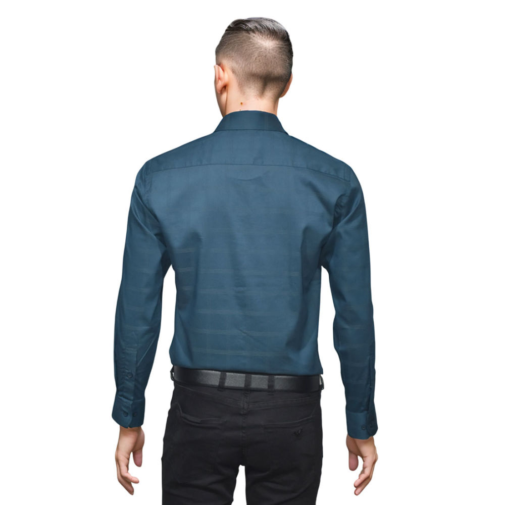 Burberry Dark Teal Blue Premium Quality Shirt-1