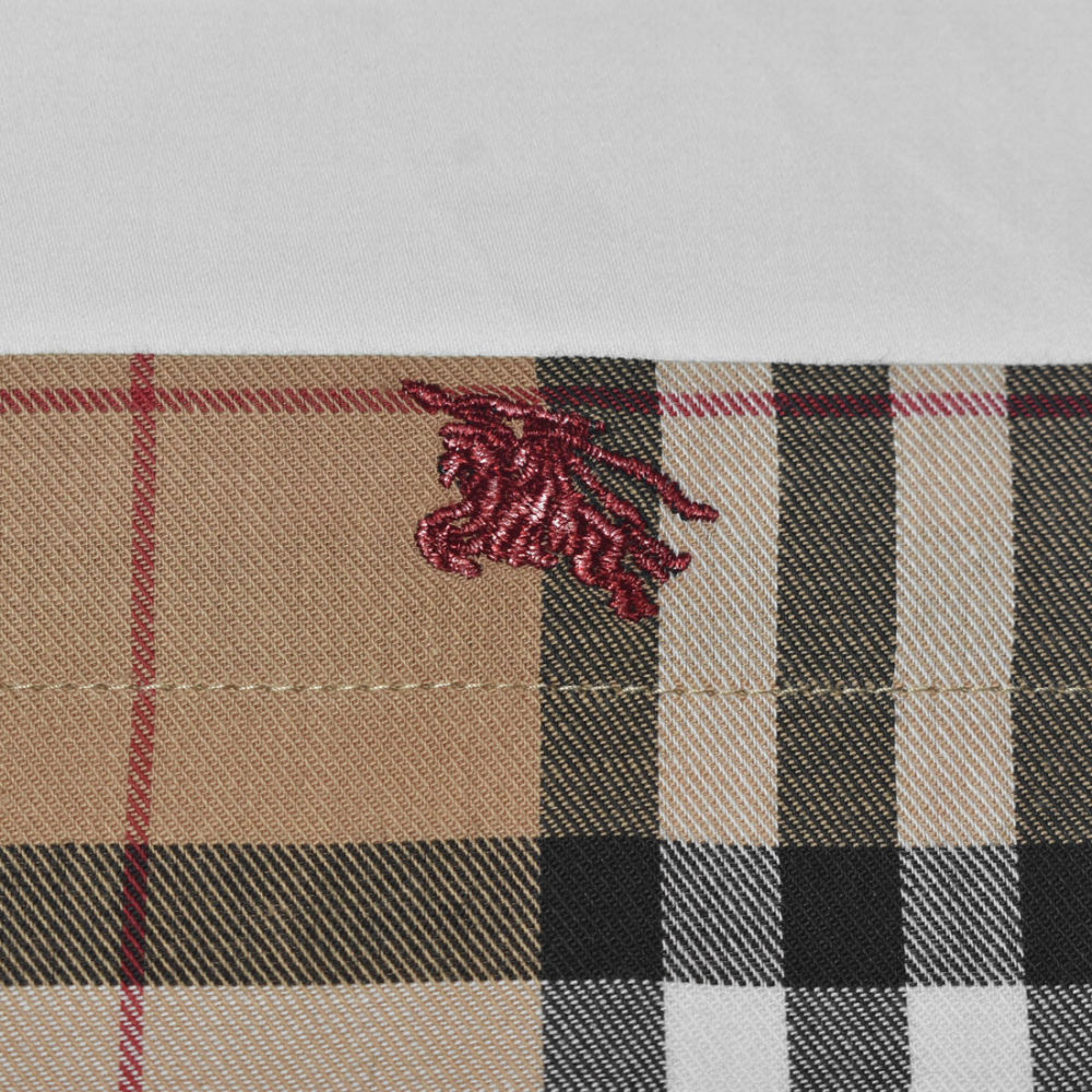 Burberry White Pocket Logo Print Premium Quality Shirt-3