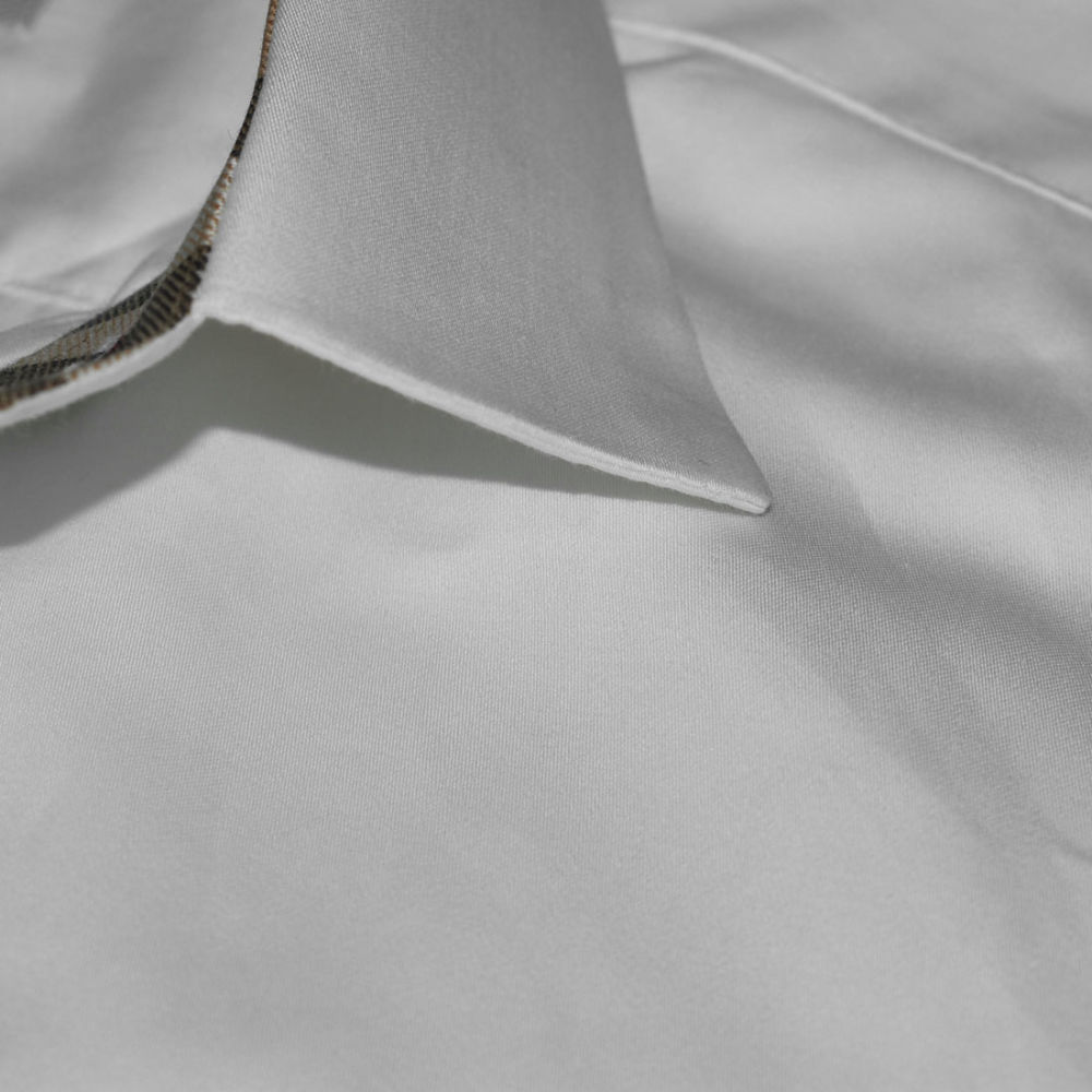 Burberry White Pocket Logo Print Premium Quality Shirt-4