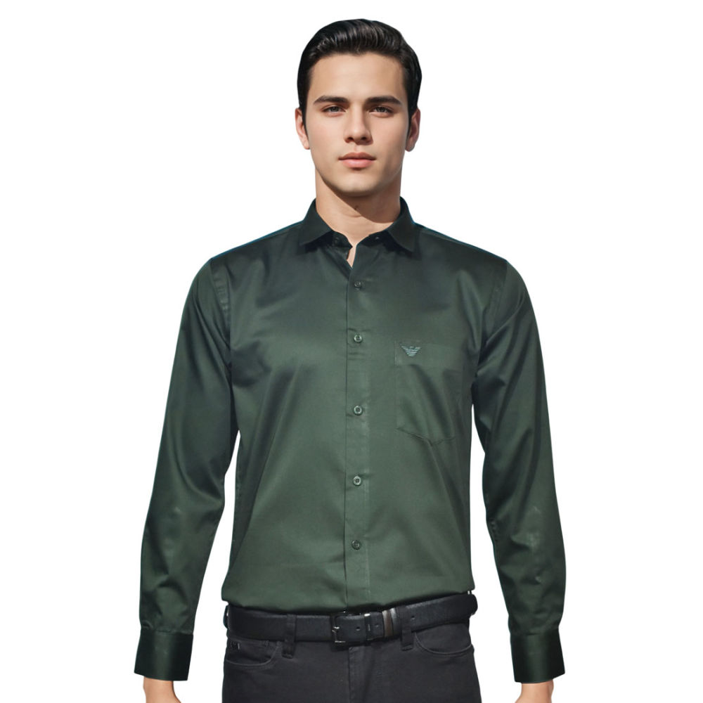 Giorgio Armani Dark Green Premium Quality Shirt-thumb-0
