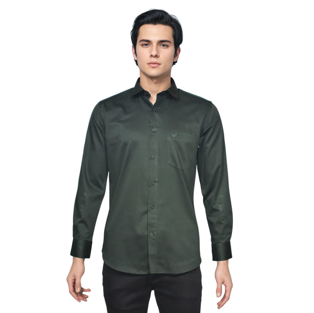 Giorgio Armani Dark Green Premium Quality Shirt-thumb-6