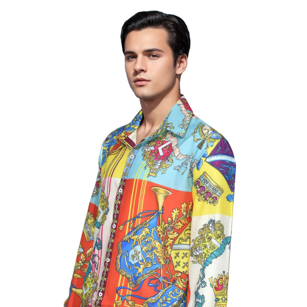 Versace Printed Silk Premium Quality Shirt-2