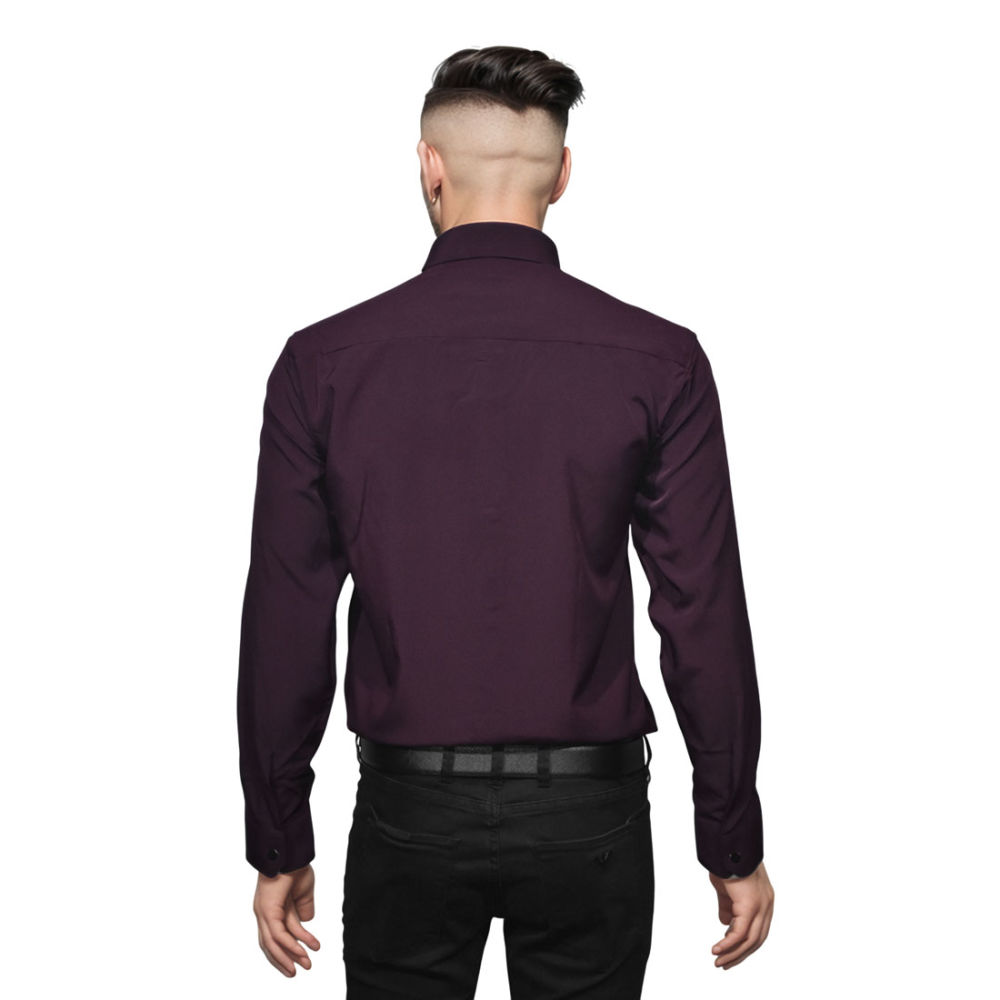 Fendi Wine Premium Quality Designer Shirt-1
