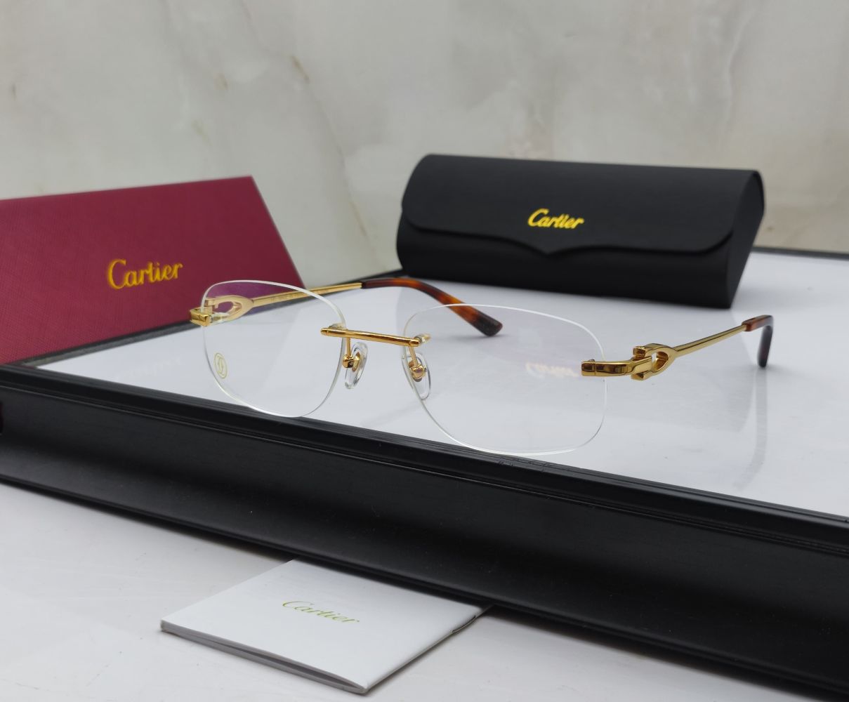 Cartier Golden Luxury Sunglasses-1