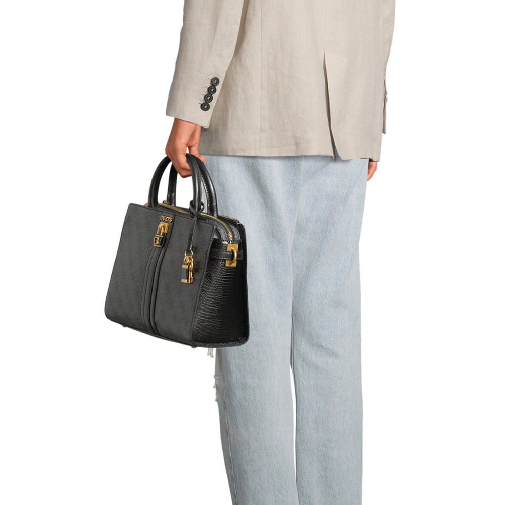 Guess Ginevra Premium Dark Grey Handbag-3