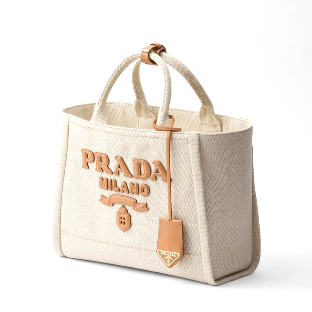 Prada Medium linen blend tote bag-2