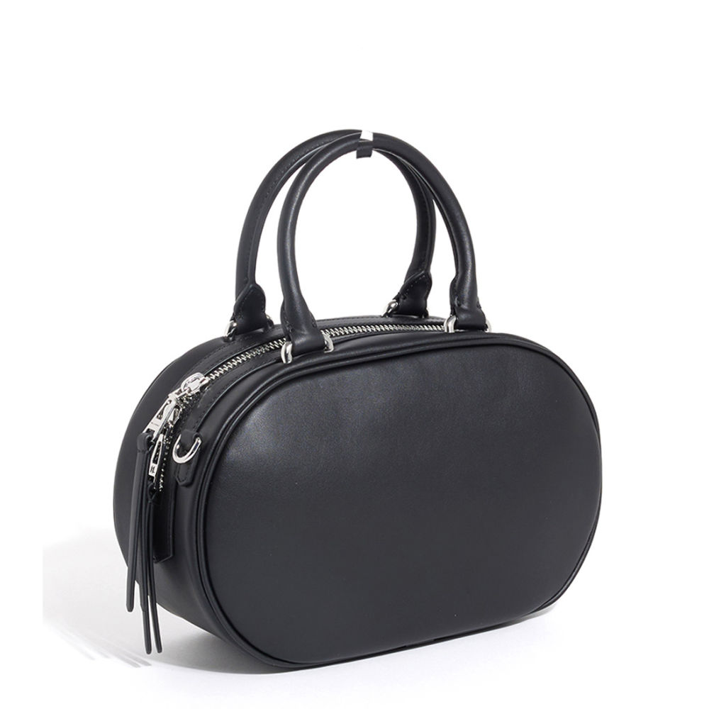 Karl Lagerfeld Textured Logo Detail Black Crossbody Bag-thumb-1