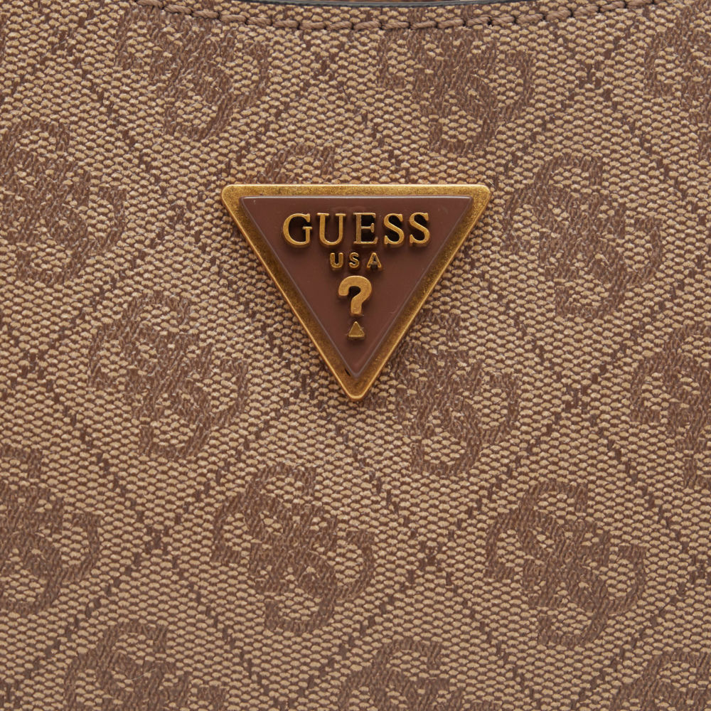 Guess Hobo Alexie Top Zip Brown Shoulder Bag-8
