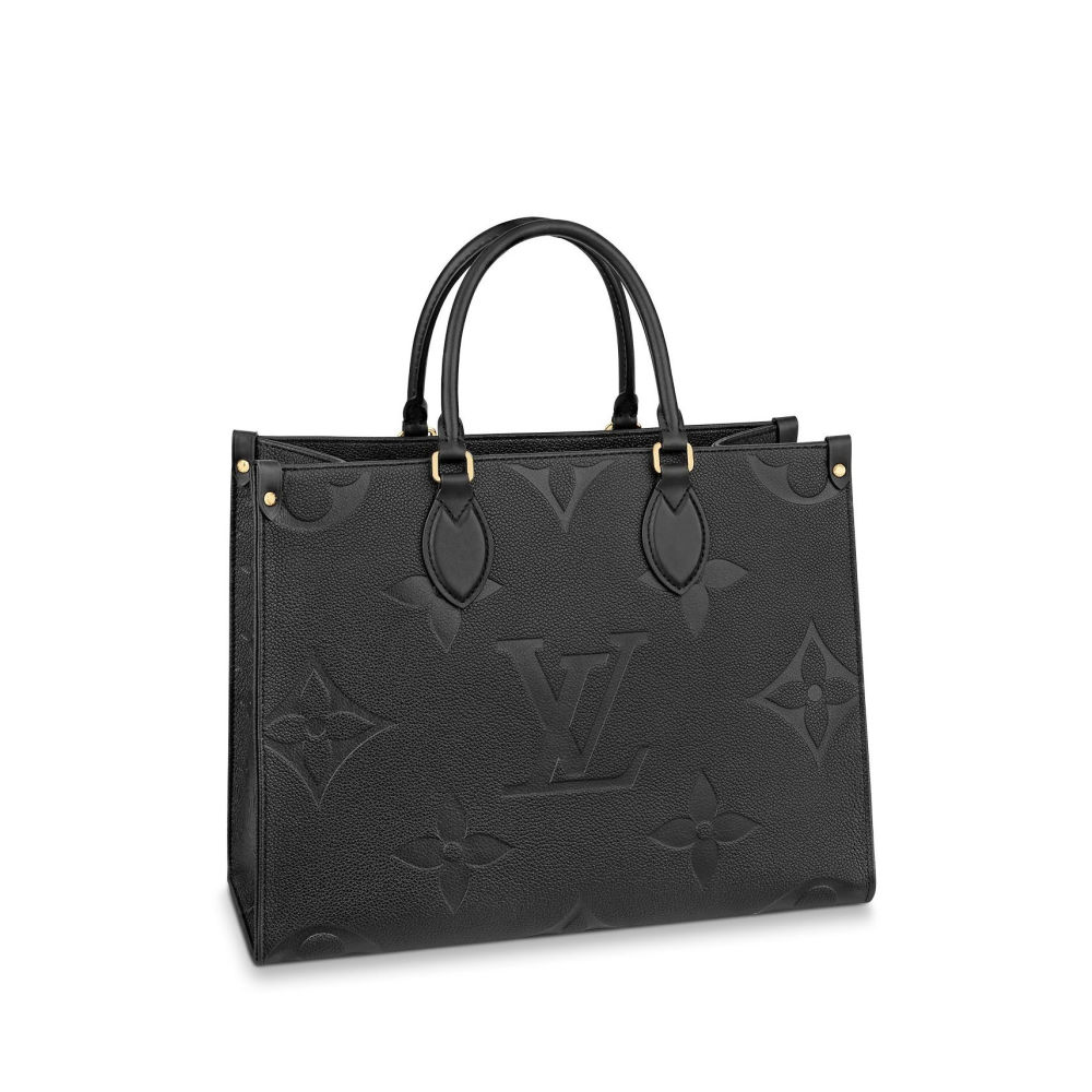 Louis Vuitton Onthego MM Black Tote Bag-thumb-0