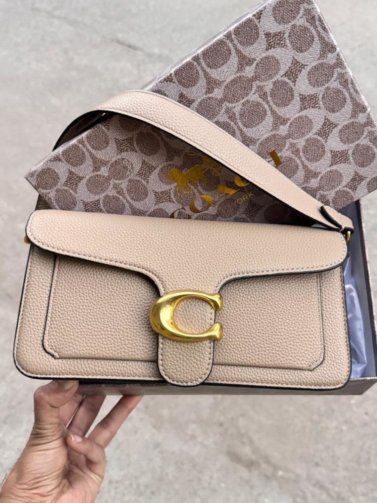 Coach Tabby Beige Shoulder Bag-thumb-0