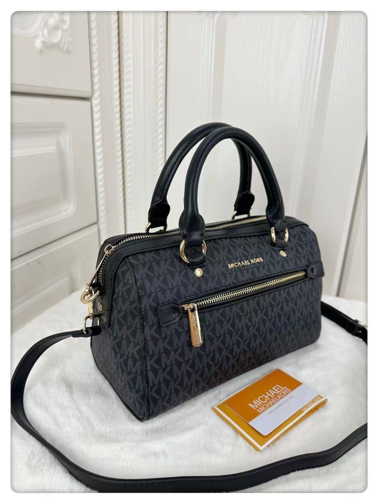 Michael Kors Marilyn Small Saffiano Black Leather Crossbody Bag-thumb-0