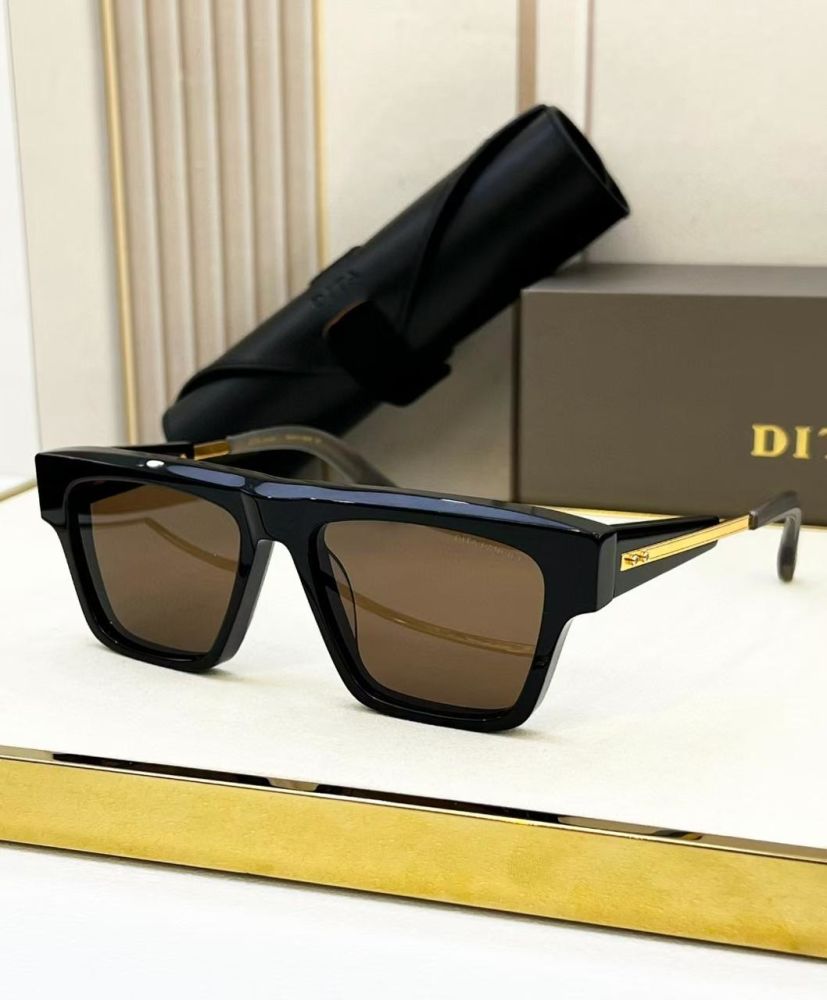 Dita Golden & Brown Premium Quality Sunglasses-thumb-0