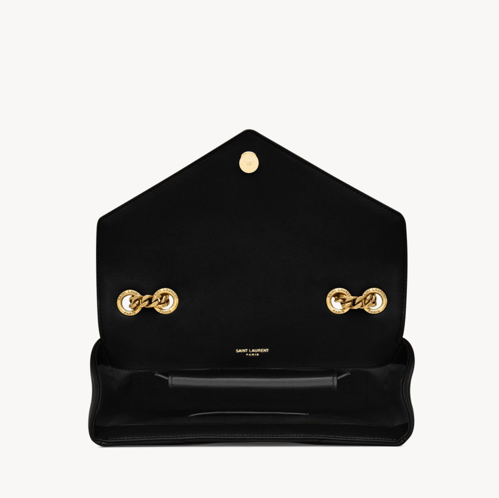 Saint Laurent loulou small in matelassé Black Bag-4