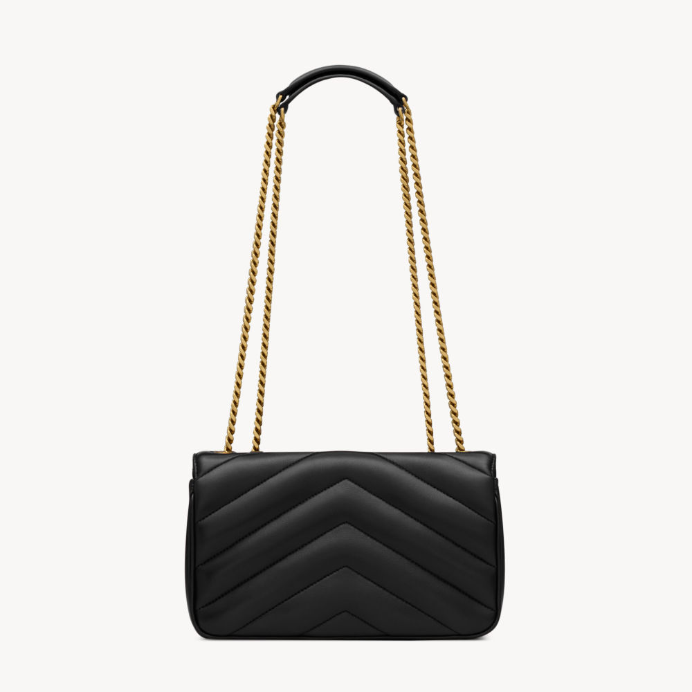 Saint Laurent loulou small in matelassé Black Bag-1