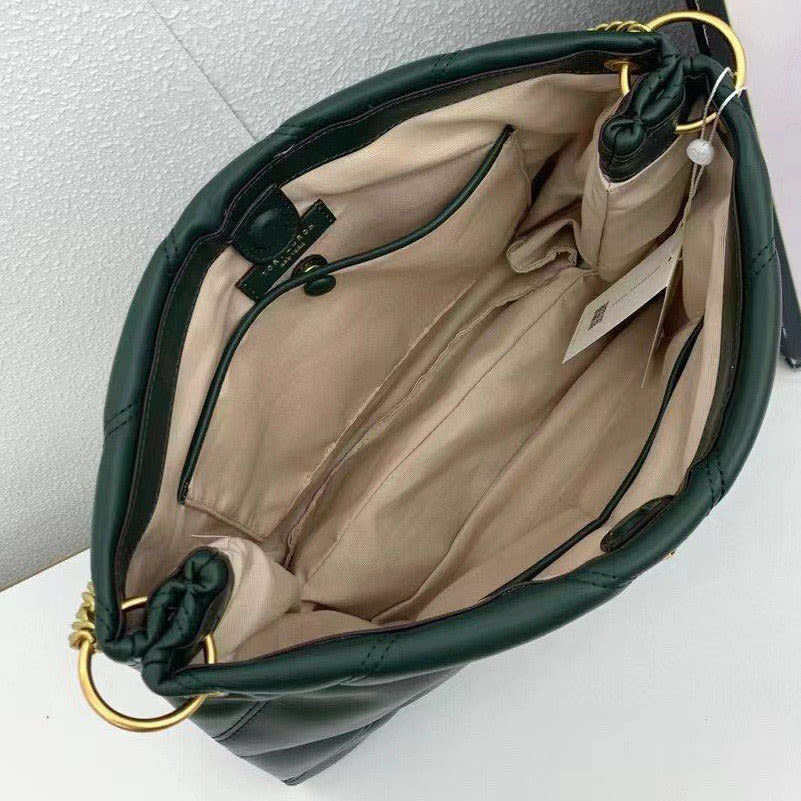 Tory Burch Kira Diamond Quilt Green Shoulder Bag-1