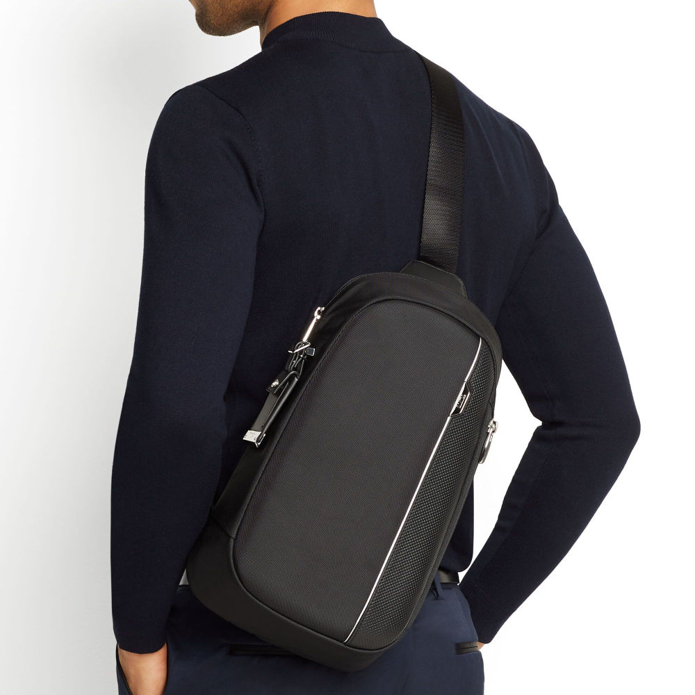 Tumi Premium Black Sling Bag-5