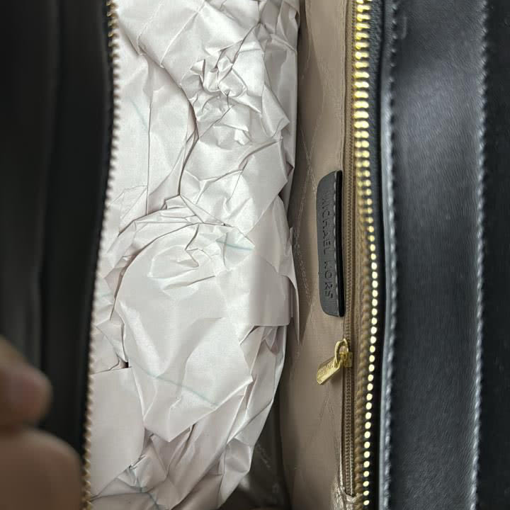 Michael Kors Black Leather Crossbody Bag-1