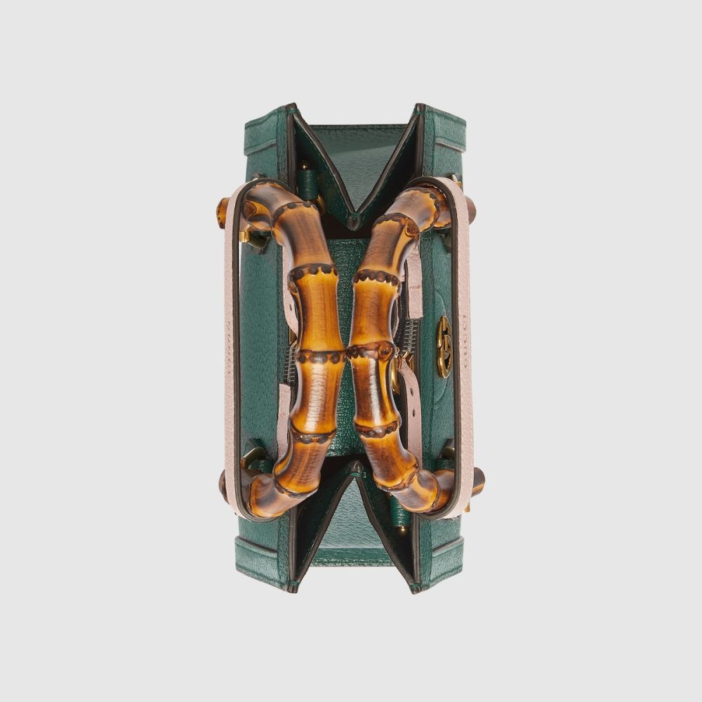 Gucci Diana Bamboo Small Green Leather Bag-4