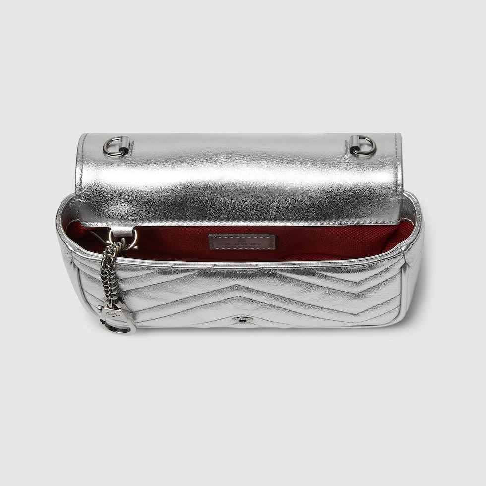 Gucci GG Marmont Silver Mini Bag-1