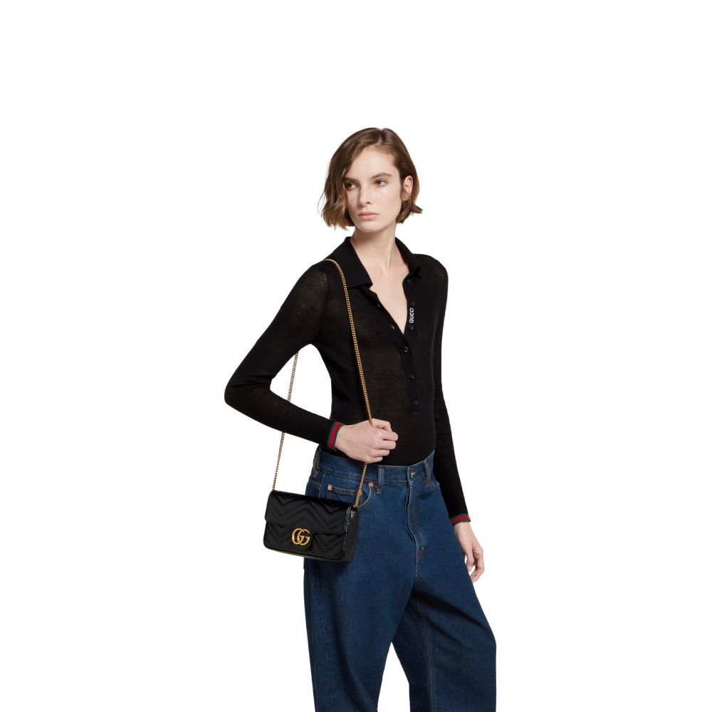 Gucci GG Marmont Black small shoulder bag-10