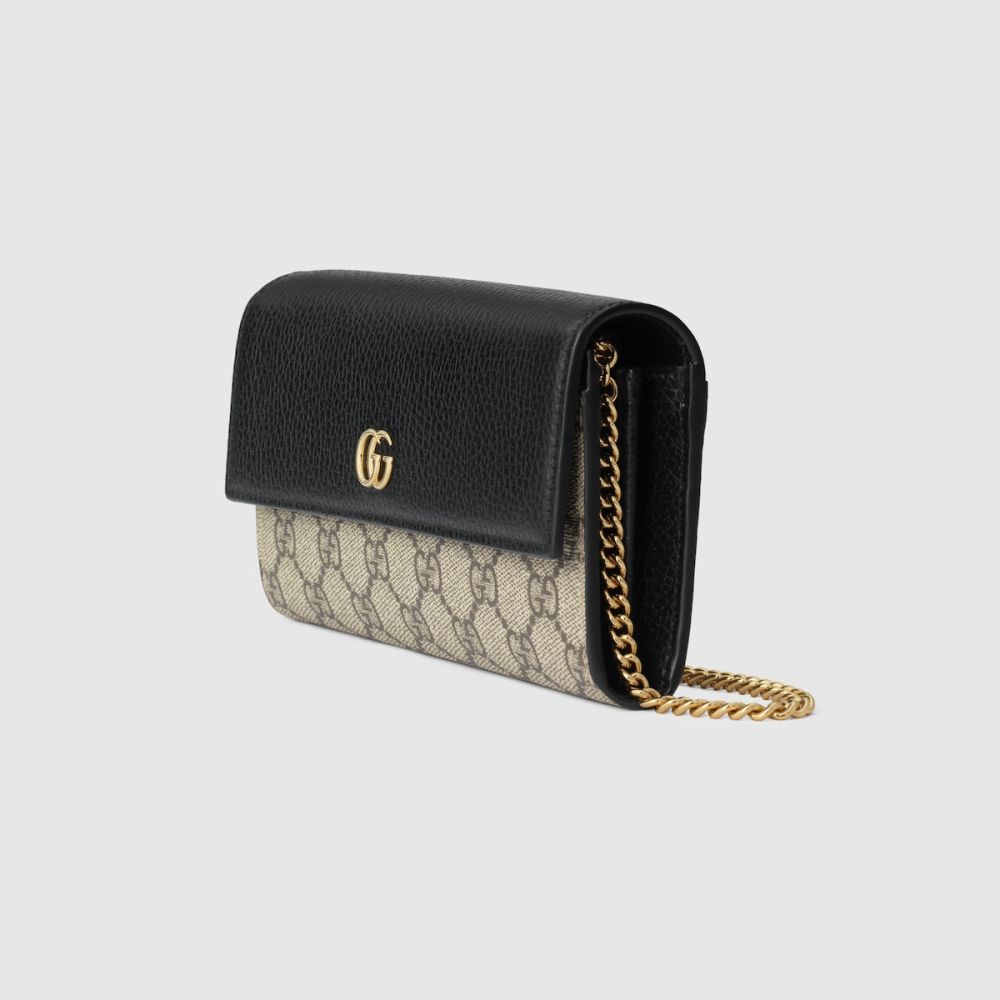 Gucci GG Marmont bi-color wallet on chain-thumb-2