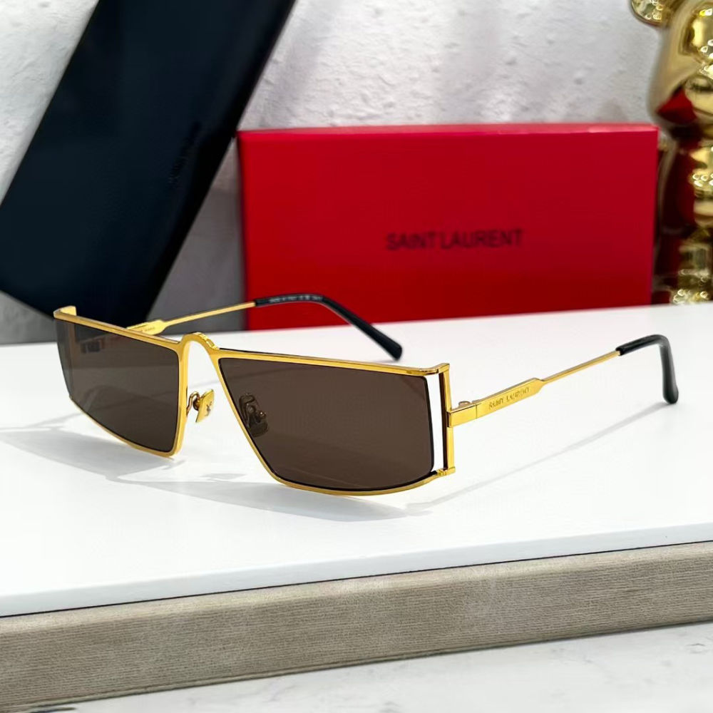 Saint Laurent Brown Luxury Sunglasses-thumb-0