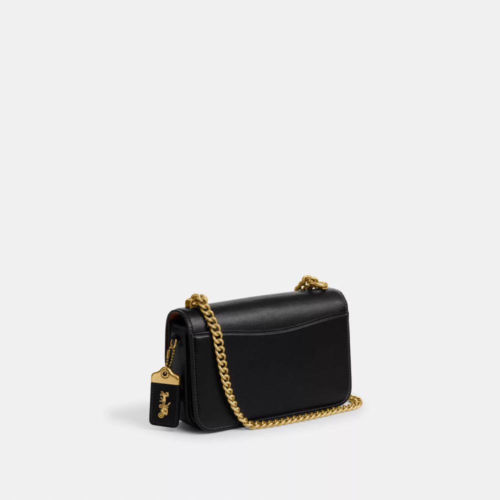 Coach Tabby Chain Clutch Black Leather Bag-1