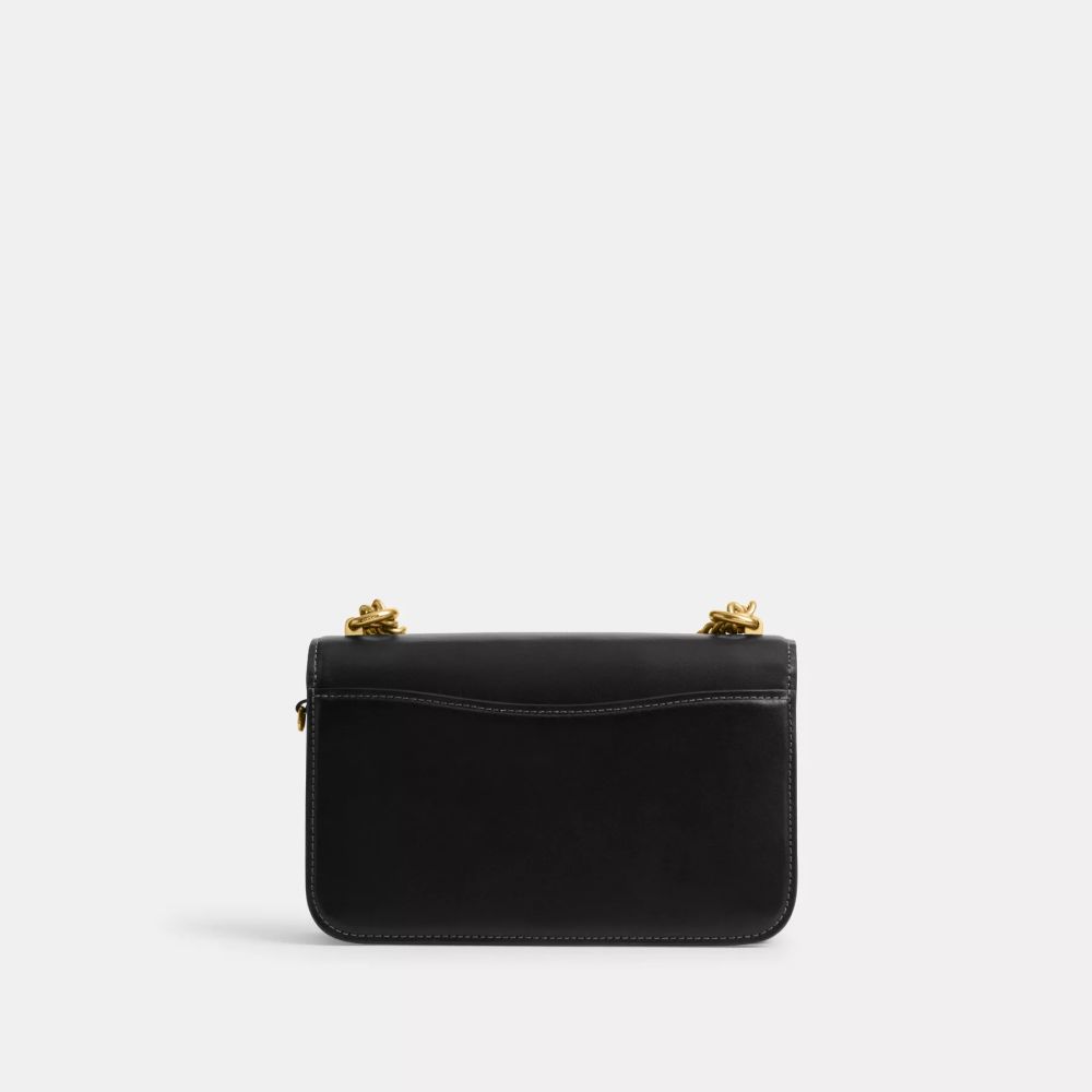Coach Tabby Chain Clutch Black Leather Bag-2