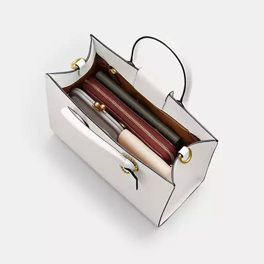 Coach Ace 26 White Tote Bag-4