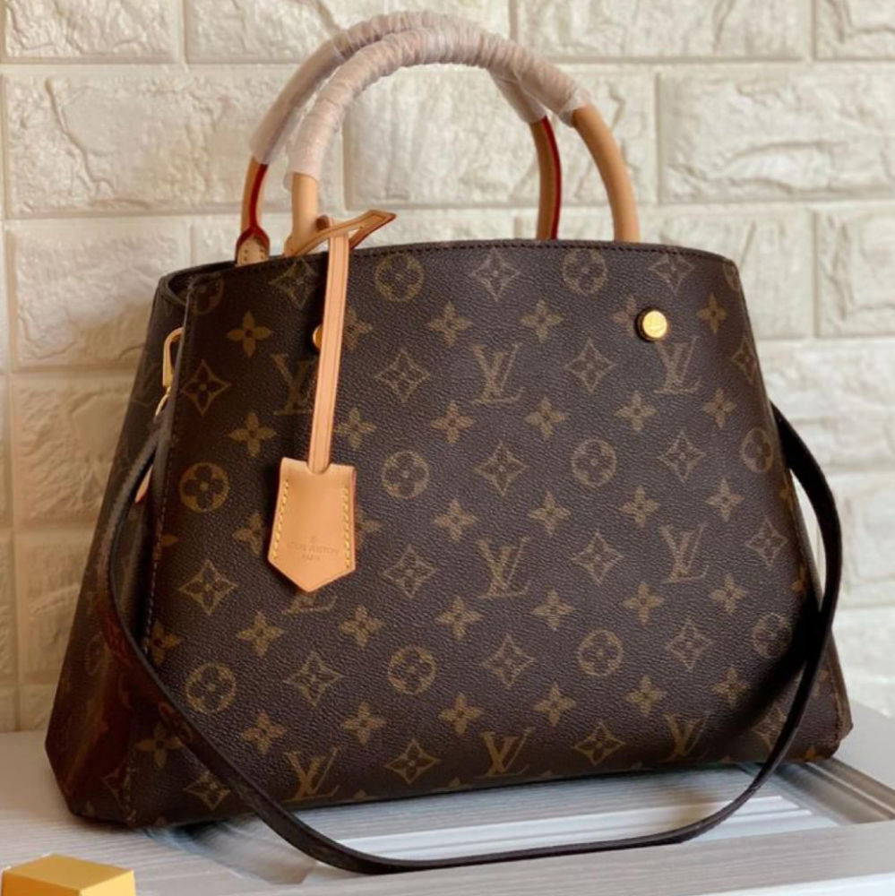 Louis Vuitton Montaigne Brown Shoulder Bag-thumb-0