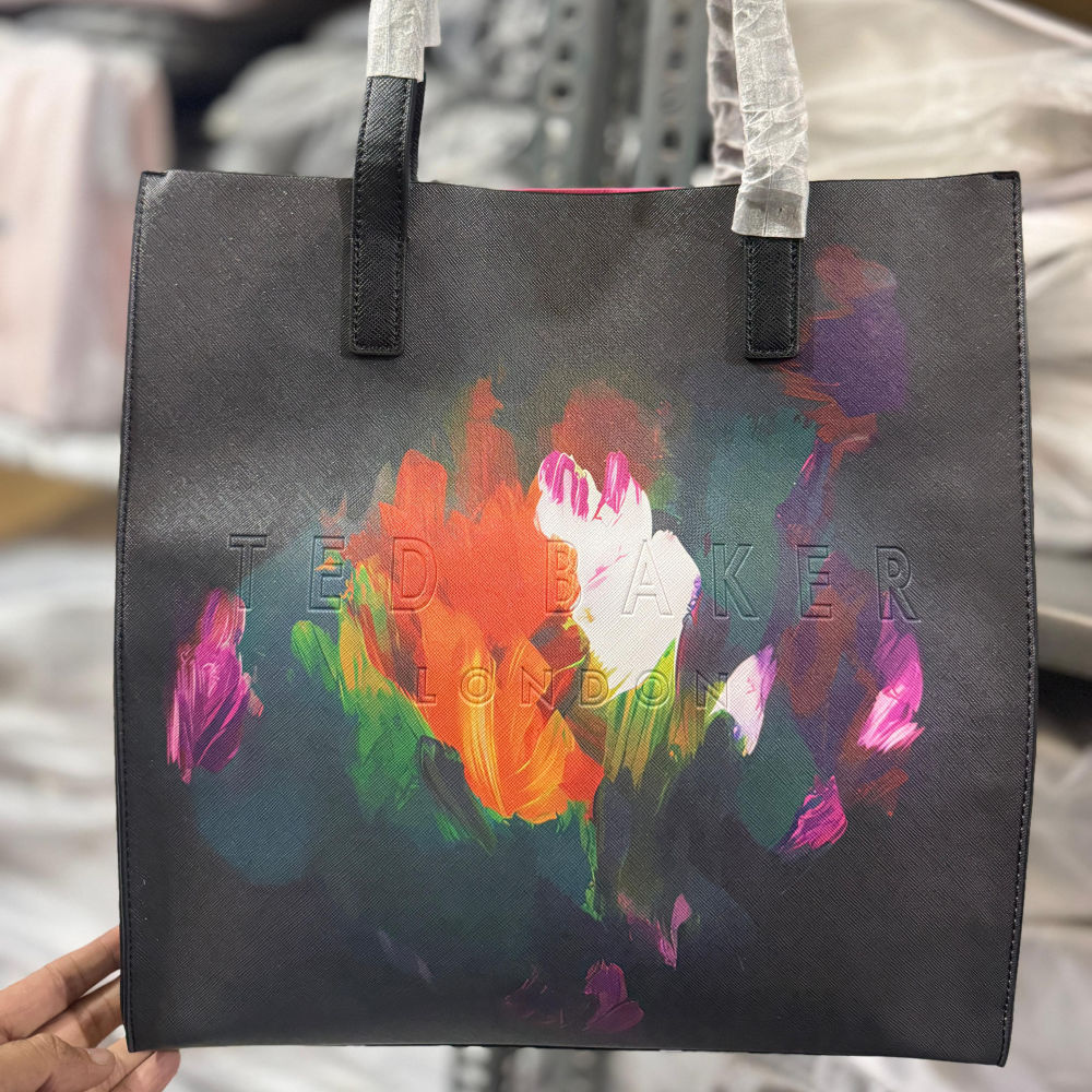 Ted Baker Printed Leather Oversized Shopper Tote Bag with Applique-1