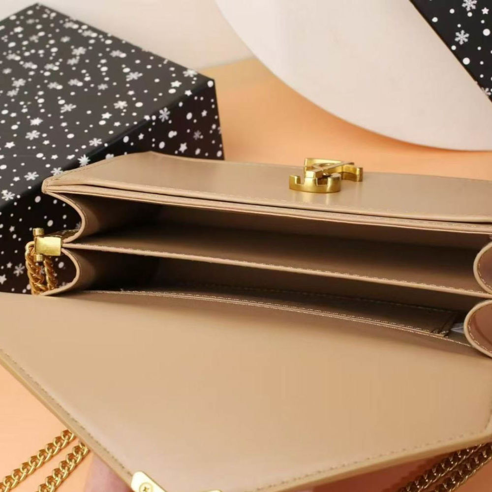 Saint Laurent Solferino Beige Leather Bag-1